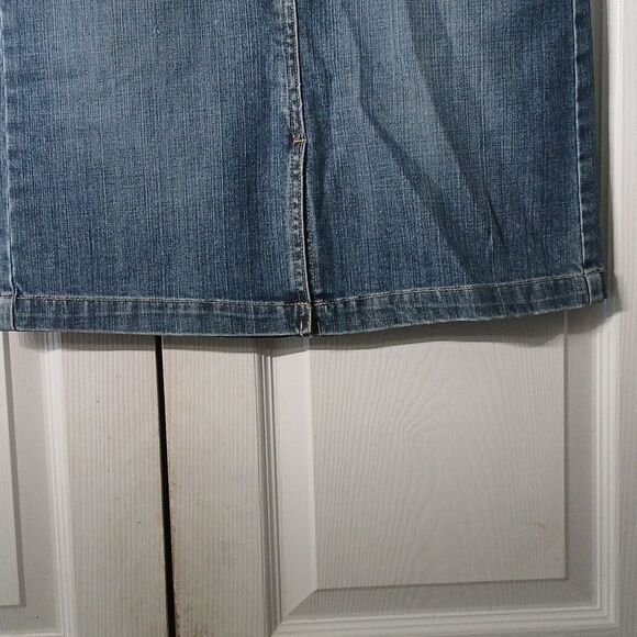 Talbots Petites Stretch denim jean skirt Sz 6P EUC - Picture 2 of 5